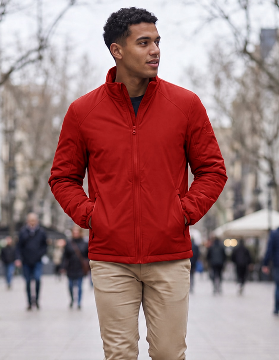 Chamarra casual sin capucha para hombre 7