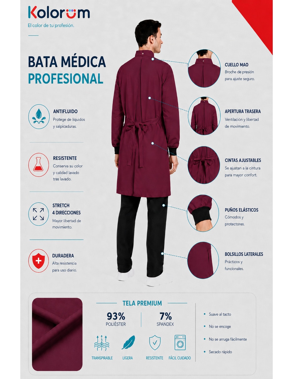 Set de bata médica para hombre 6