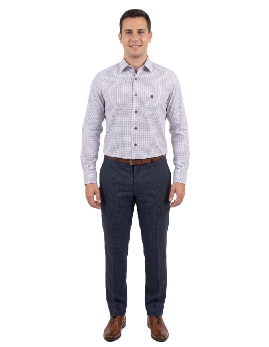 Camisa casual manga larga para hombre