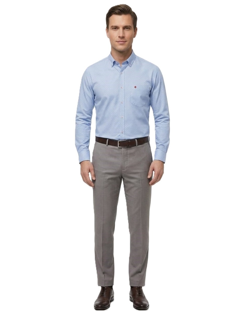 Camisa casual manga larga para hombre