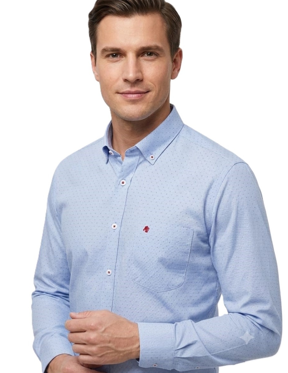 Camisa casual manga larga para hombre