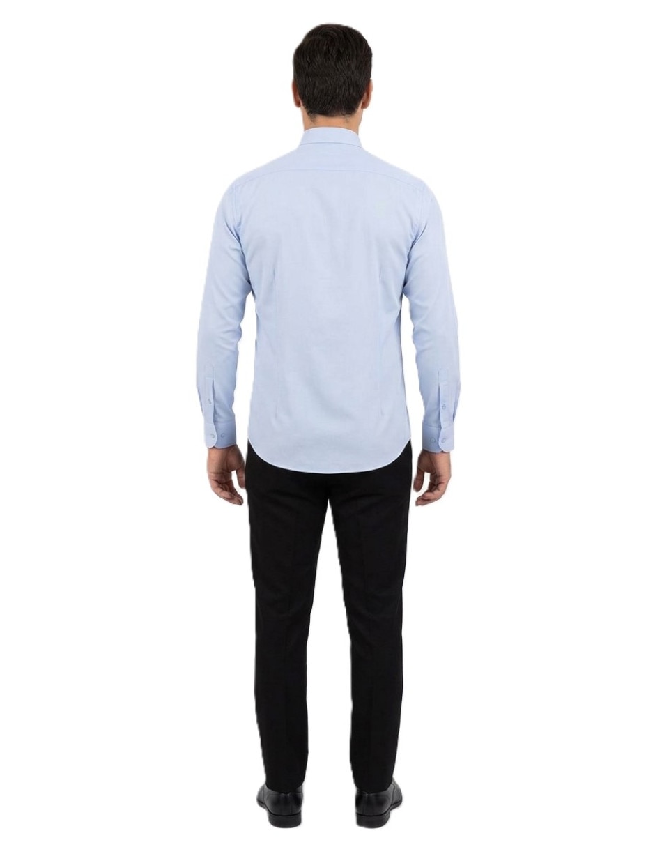 Camisa casual manga larga para hombre 3