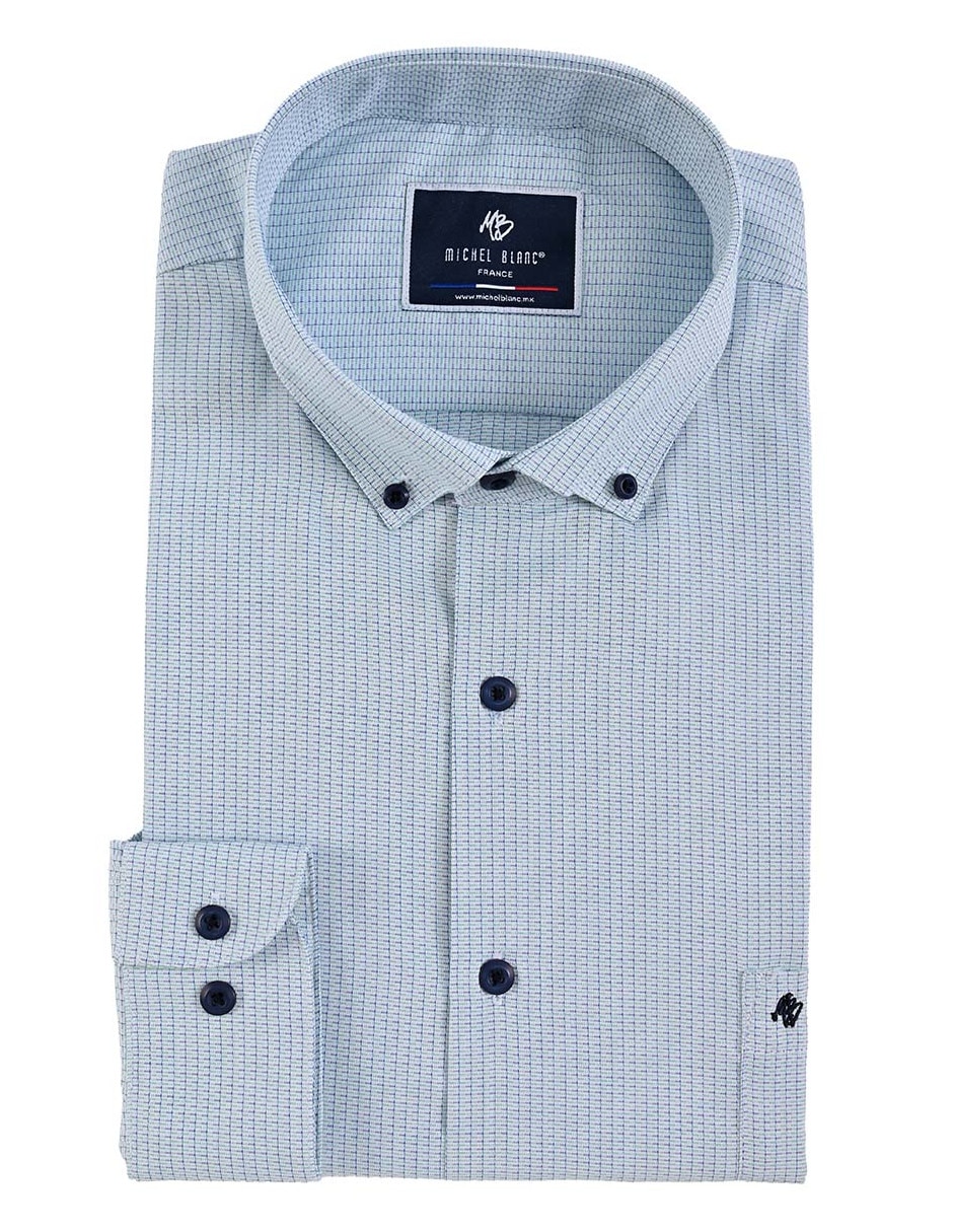 Camisa casual manga larga para hombre