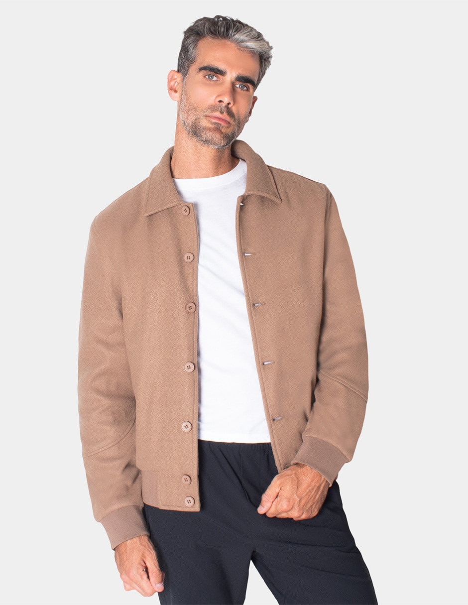 Chamarra casual sin capucha para hombre