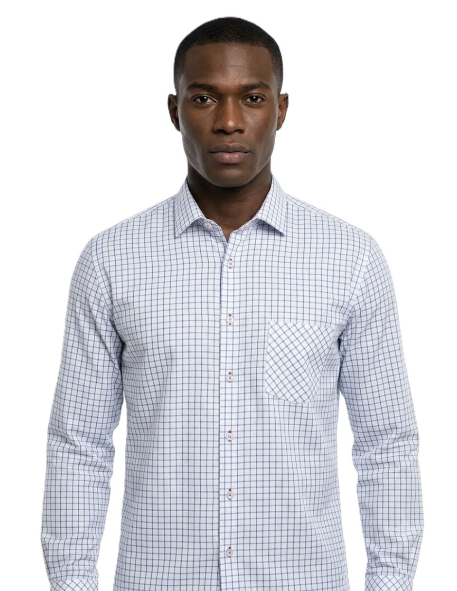 Camisa casual manga larga para hombre