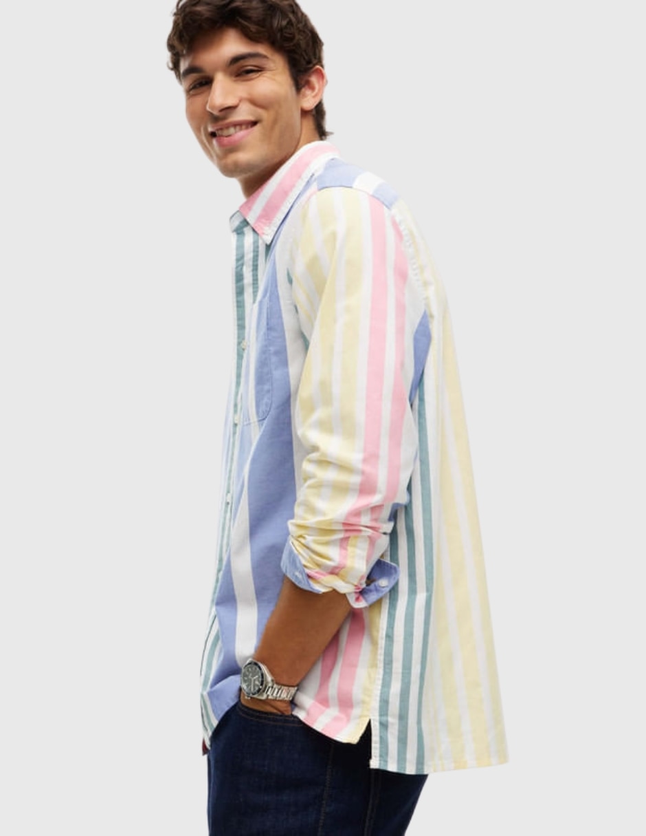 Camisa Casual Sin colección de (si aplica) Algodón manga Larga para hombre