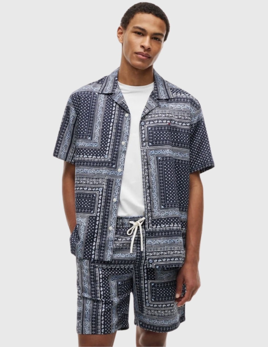 Camisa Casual Sin colección de (si aplica) Lyocell manga Corta para hombre 5