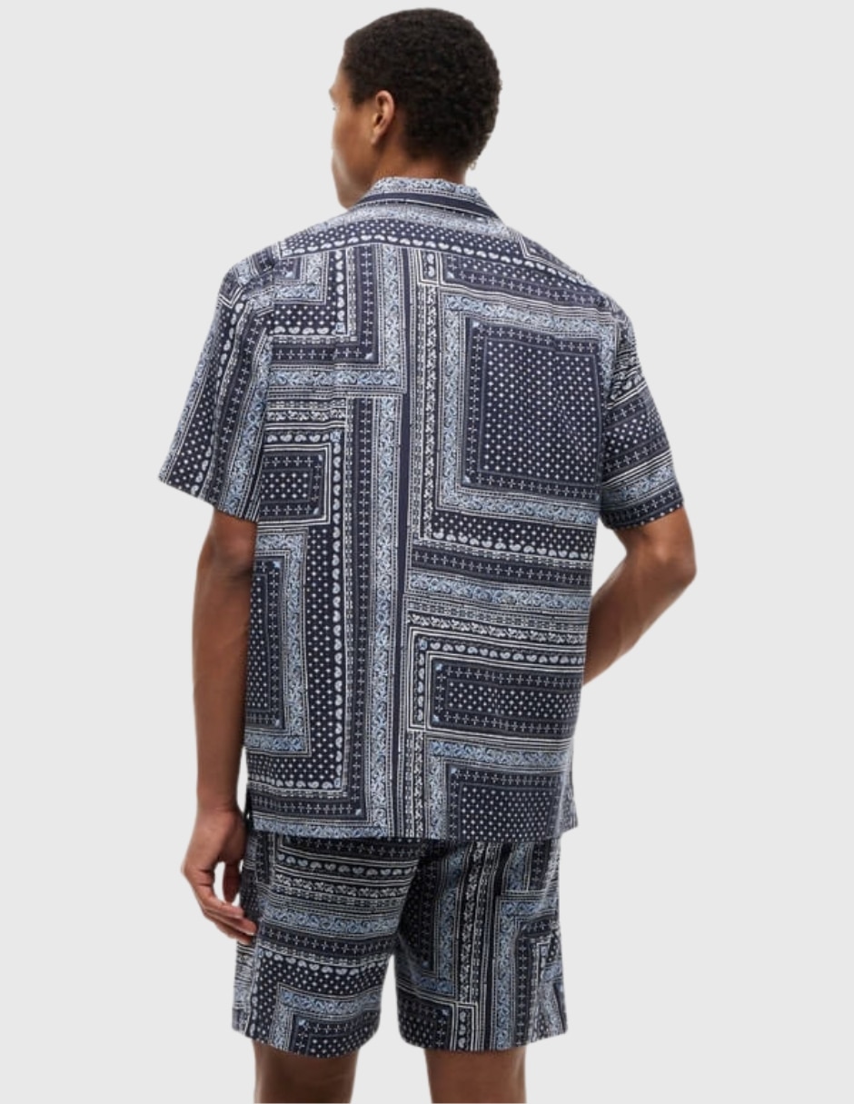 Camisa Casual Sin colección de (si aplica) Lyocell manga Corta para hombre
