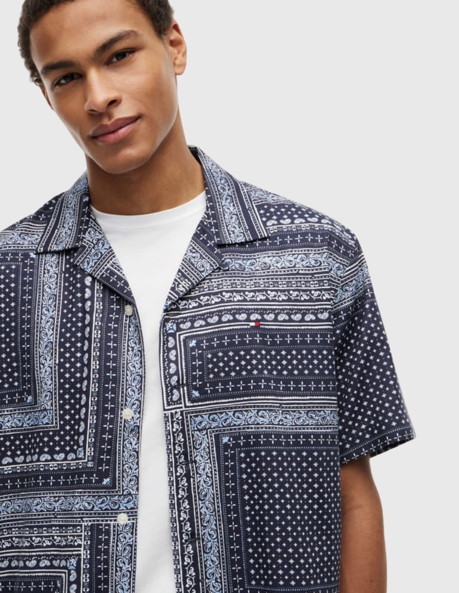 Camisa Casual Sin colección de (si aplica) Lyocell manga Corta para hombre