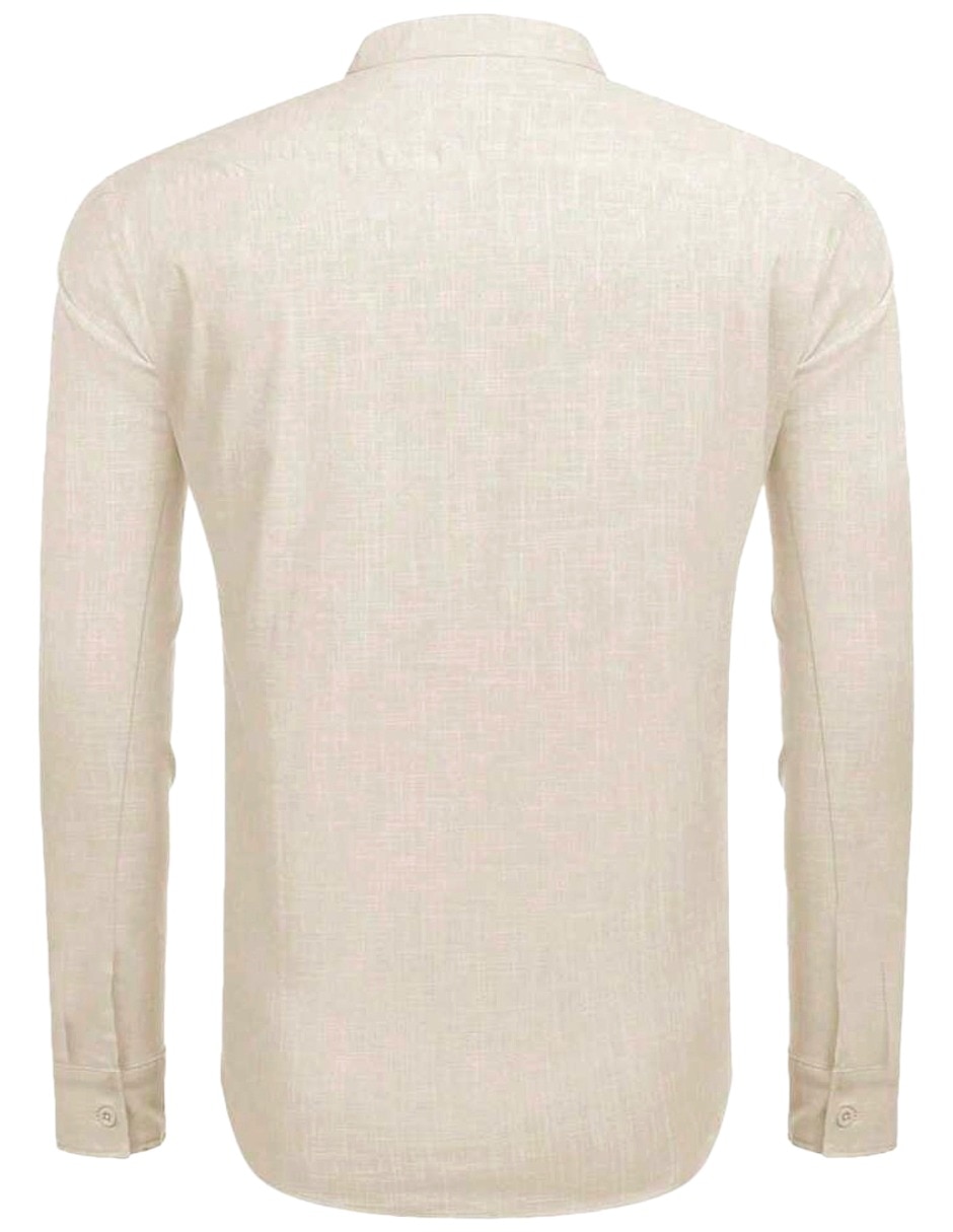 Camisa casual manga larga para hombre 3