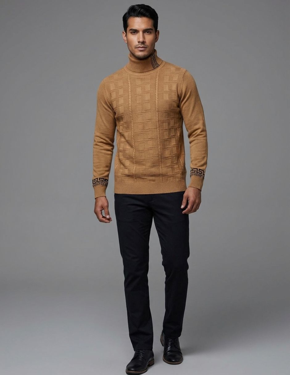 Suéter cuello tortuga para hombre 3