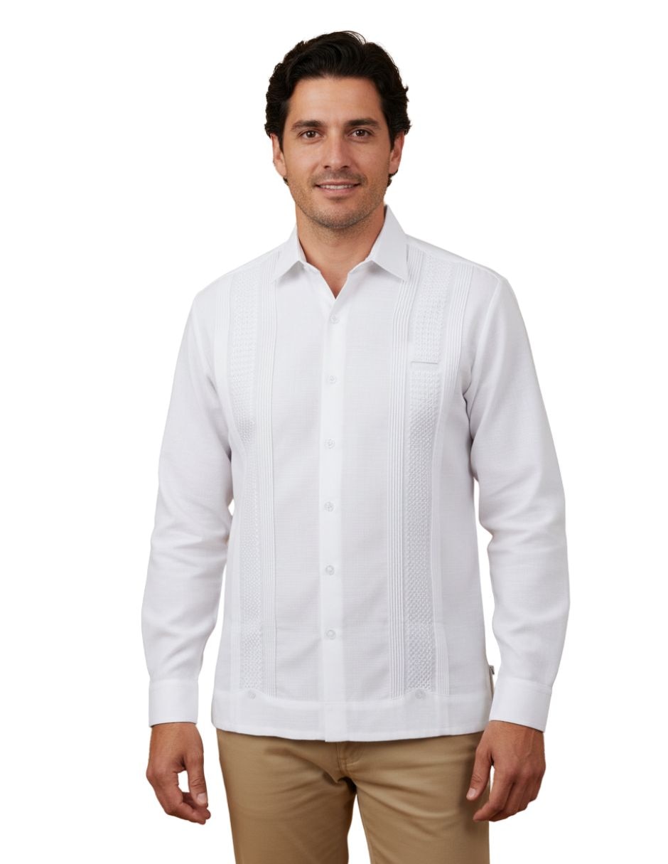 Guayabera manga larga para hombre