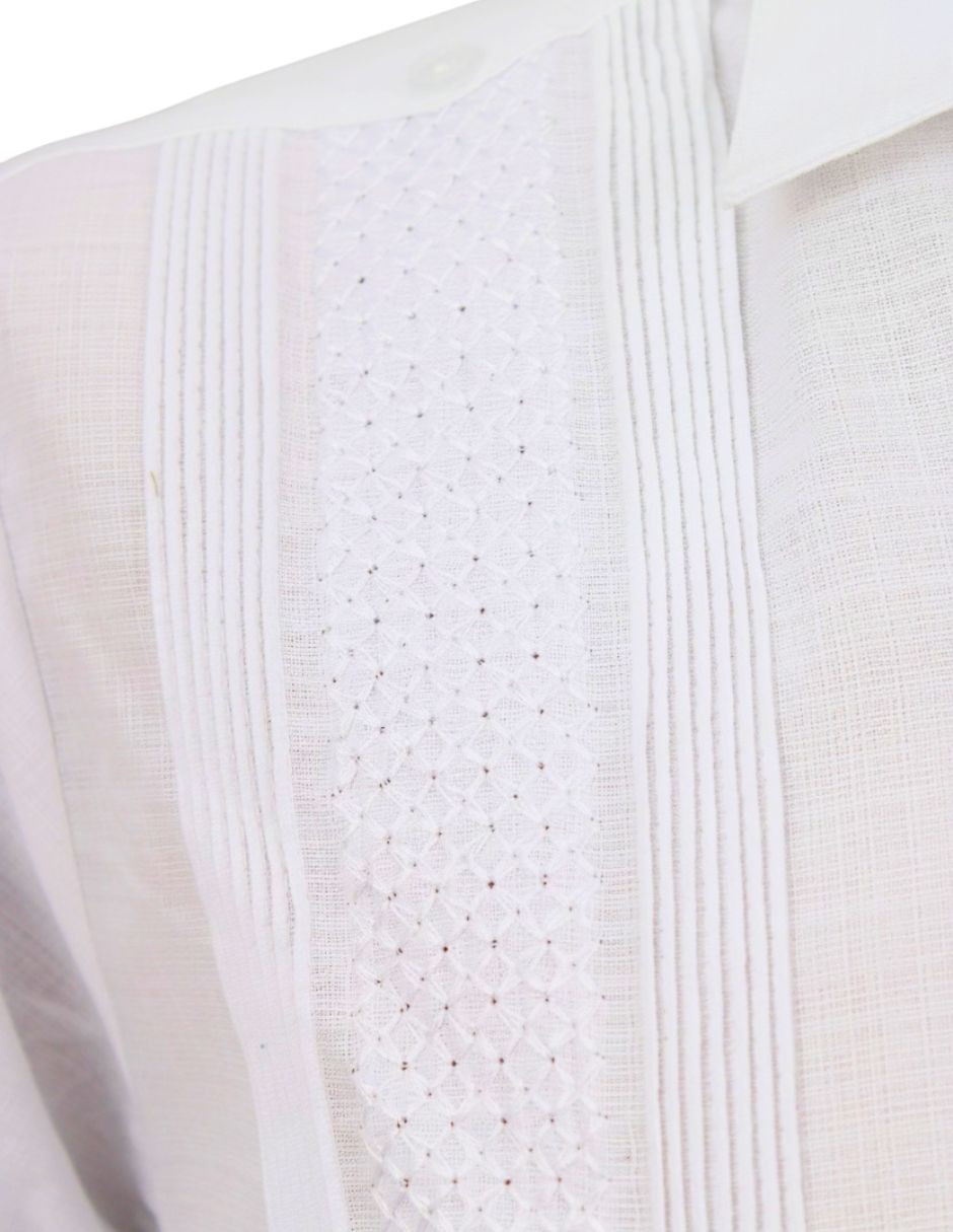 Guayabera manga larga para hombre 4