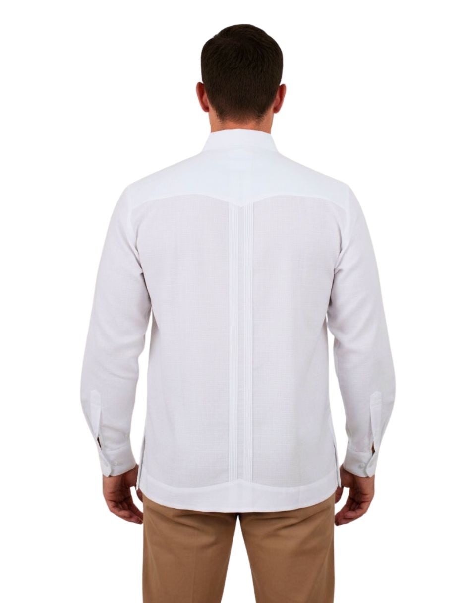 Guayabera manga larga para hombre 2
