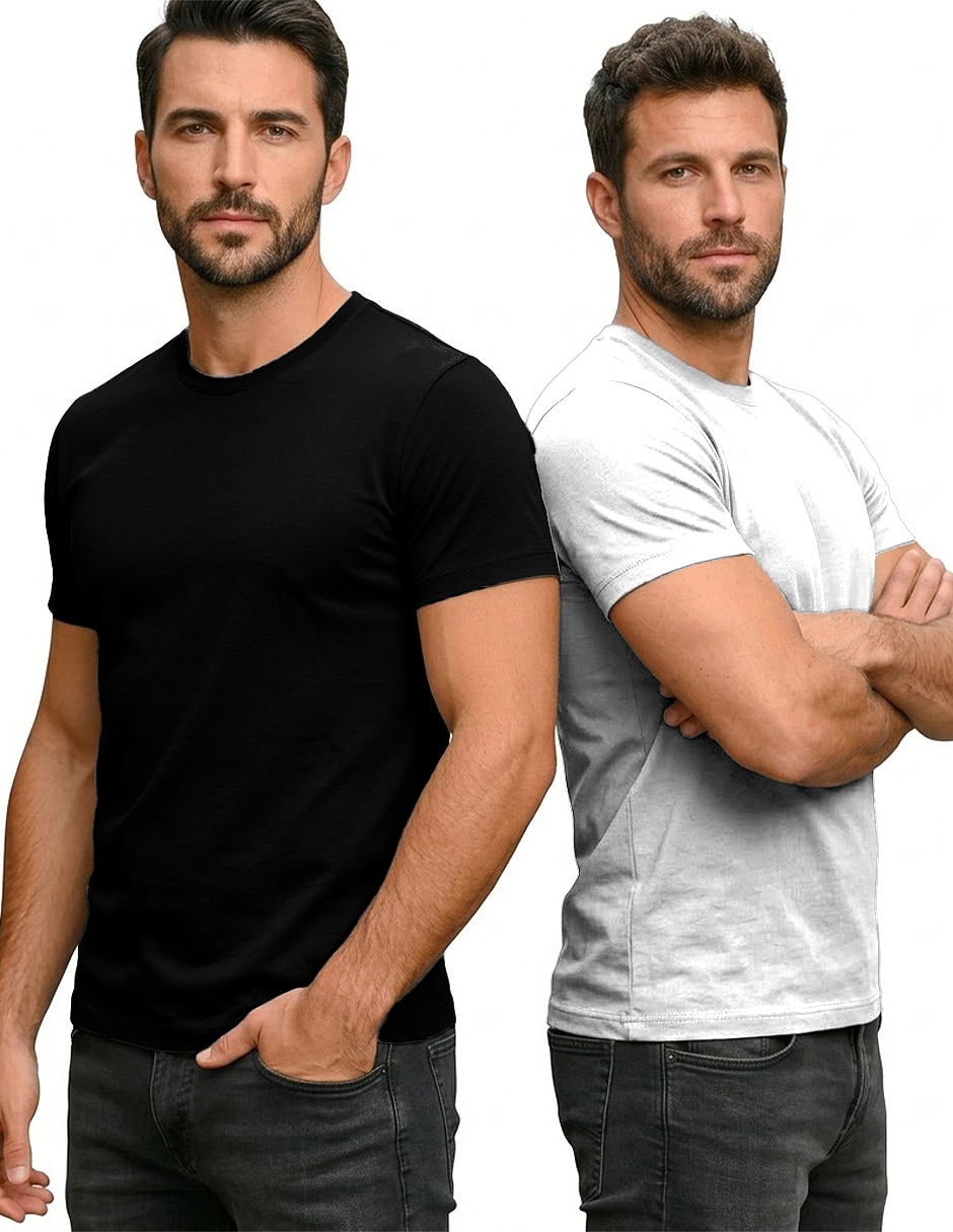 Playera cuello redondo para hombre 2