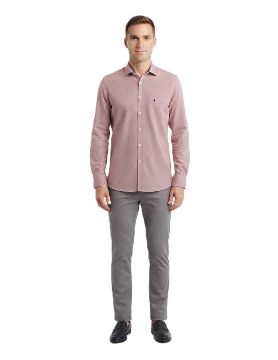 Camisa casual manga larga para hombre 4