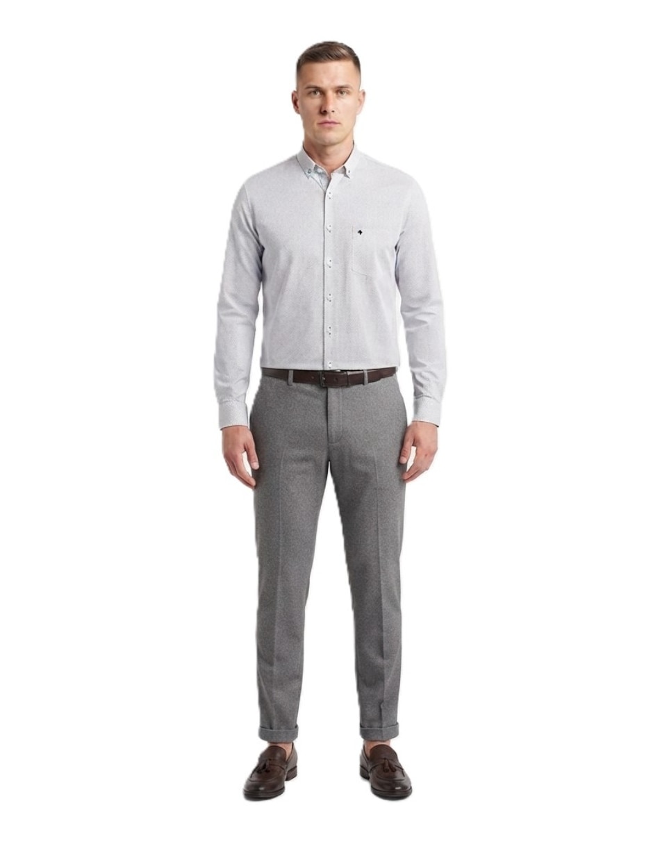 Camisa casual manga larga para hombre 2