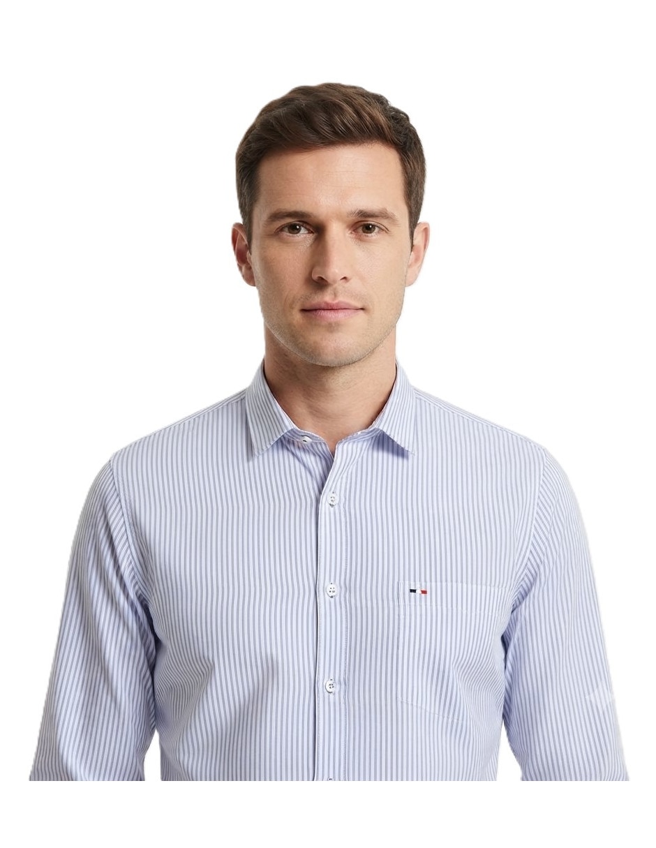 Camisa casual manga larga para hombre 2