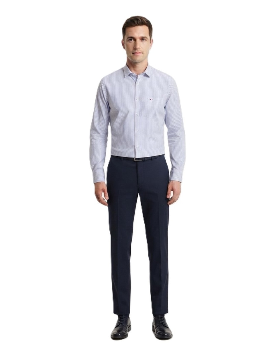 Camisa casual manga larga para hombre 6