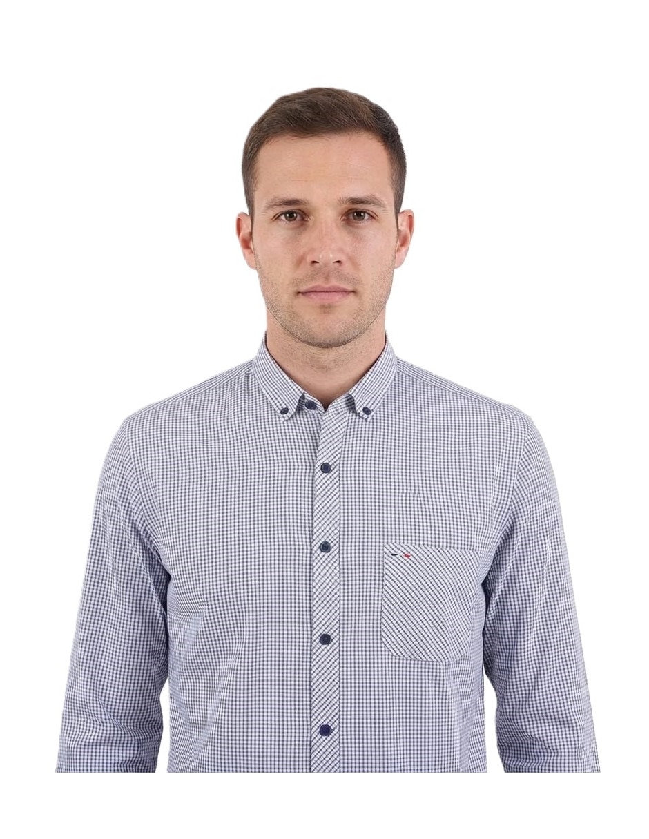 Camisa casual manga larga para hombre 4