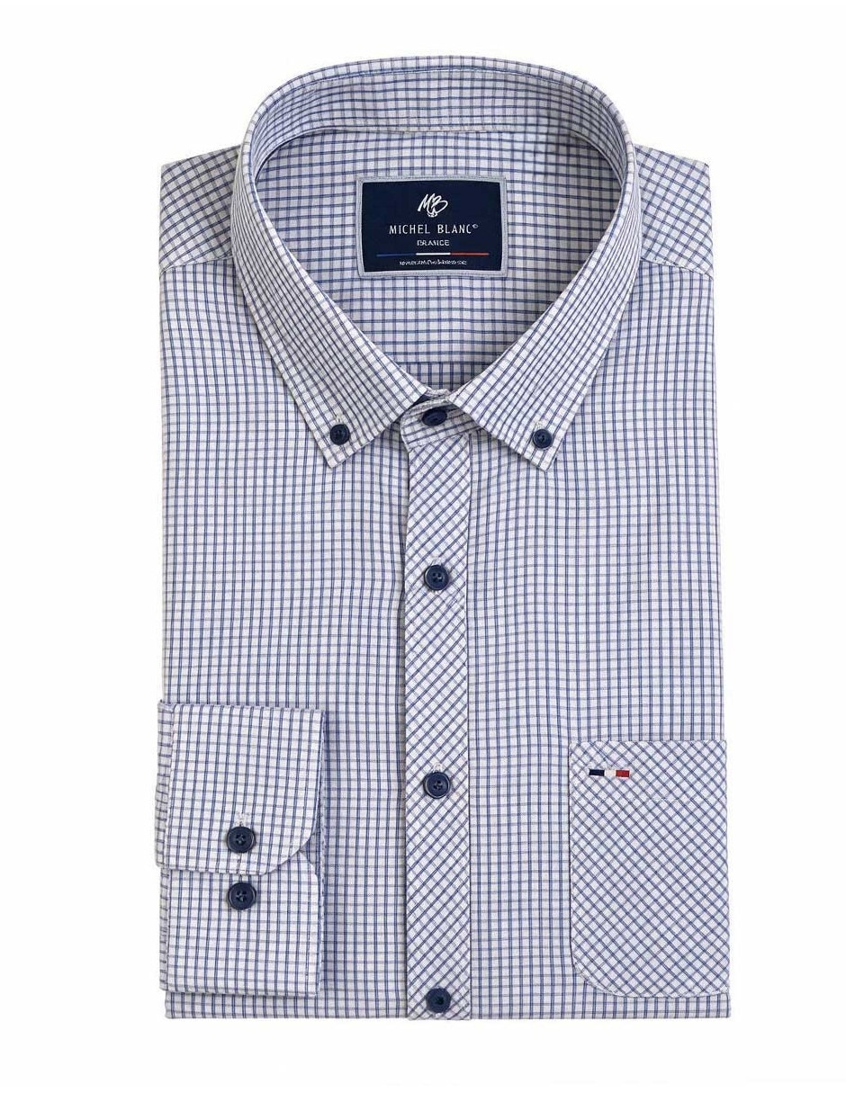 Camisa casual manga larga para hombre 5