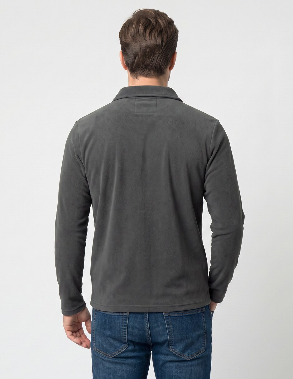 Playera playera tipo polo manga larga cuello polo para hombre 2