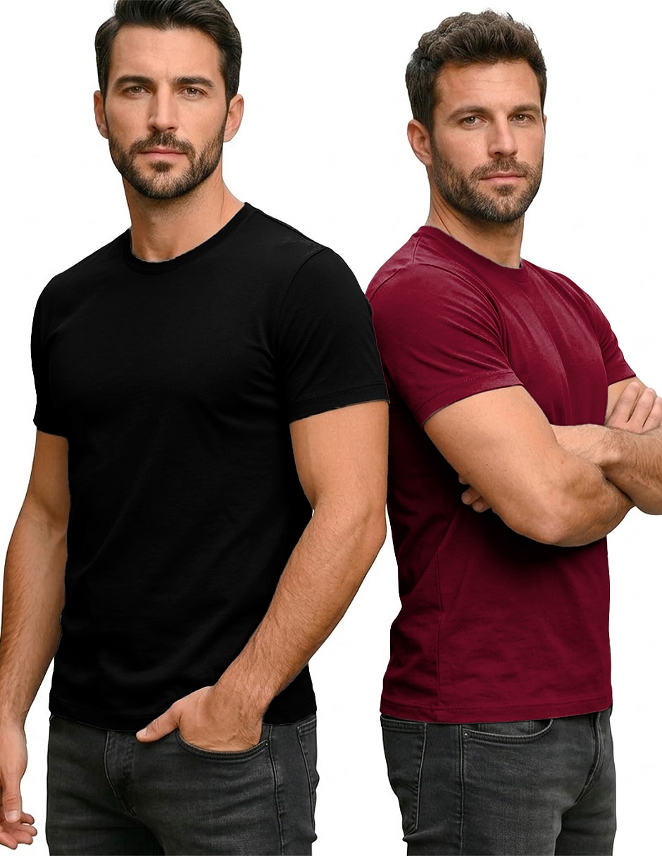 Playera cuello redondo para hombre 2