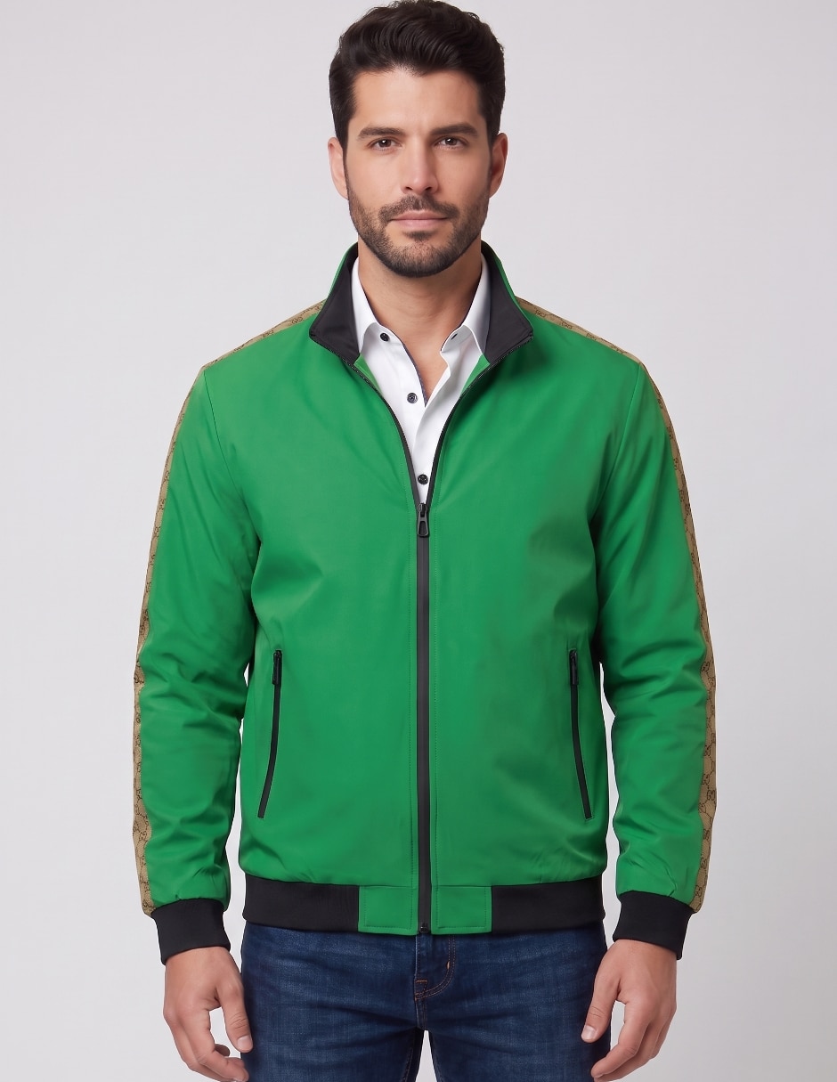Chamarra Bomber No de Vinipiel Con bolsillos para hombre 5