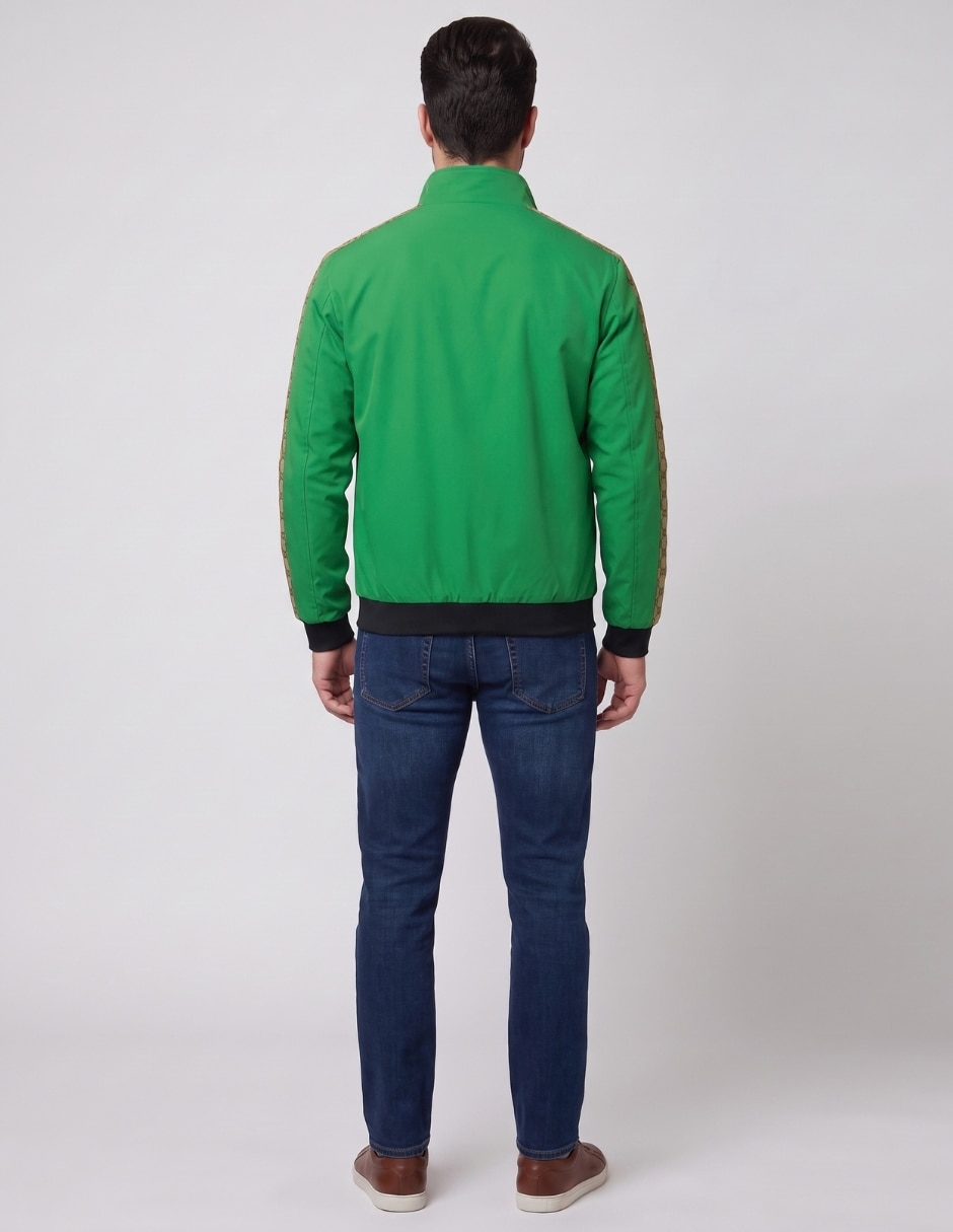 Chamarra Bomber No de Vinipiel Con bolsillos para hombre 4
