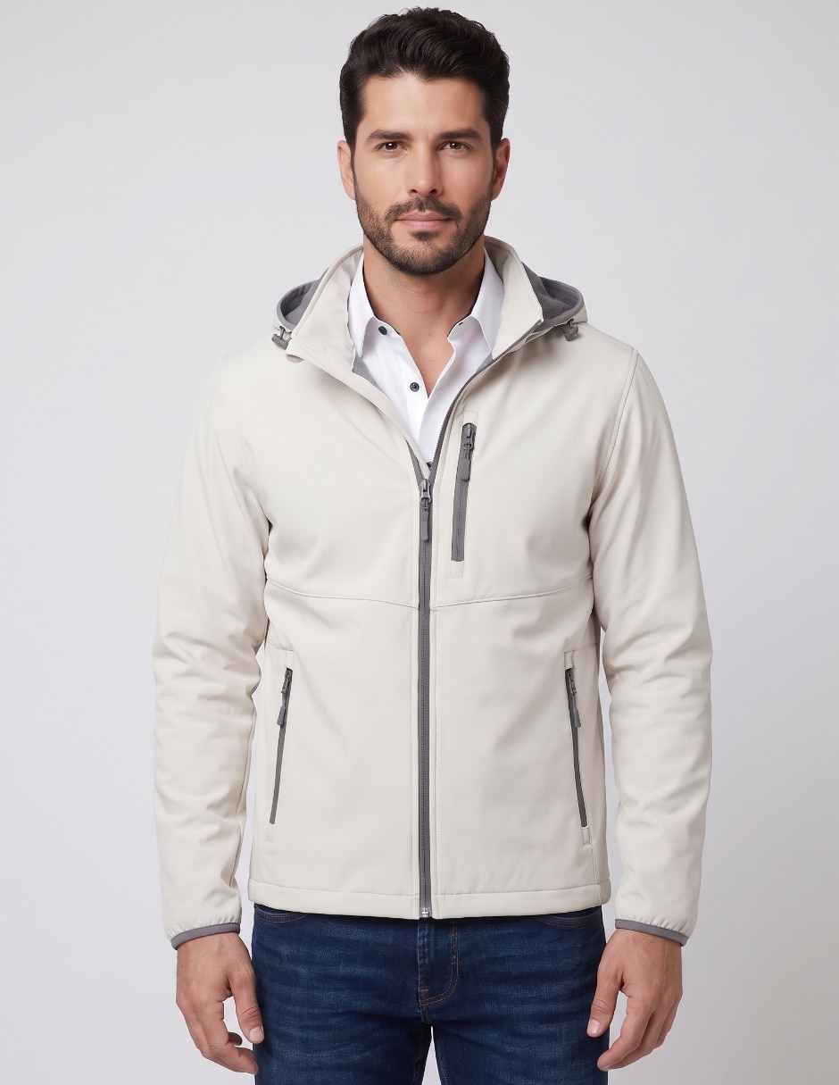 Chamarra Casual No de Vinipiel Con capucha para hombre 3