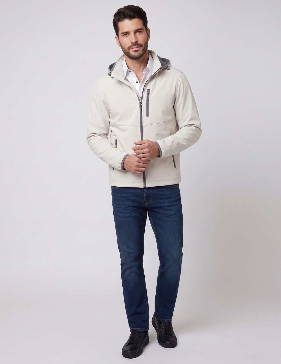 Chamarra Casual No de Vinipiel Con capucha para hombre 2
