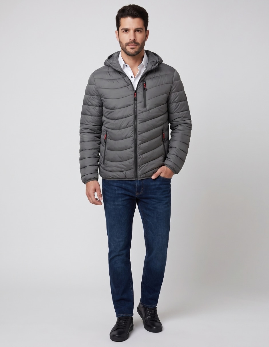 Chamarra Casual No de Vinipiel Con capucha para hombre Chamarra Casual No de Vinipiel Con capucha para hombre