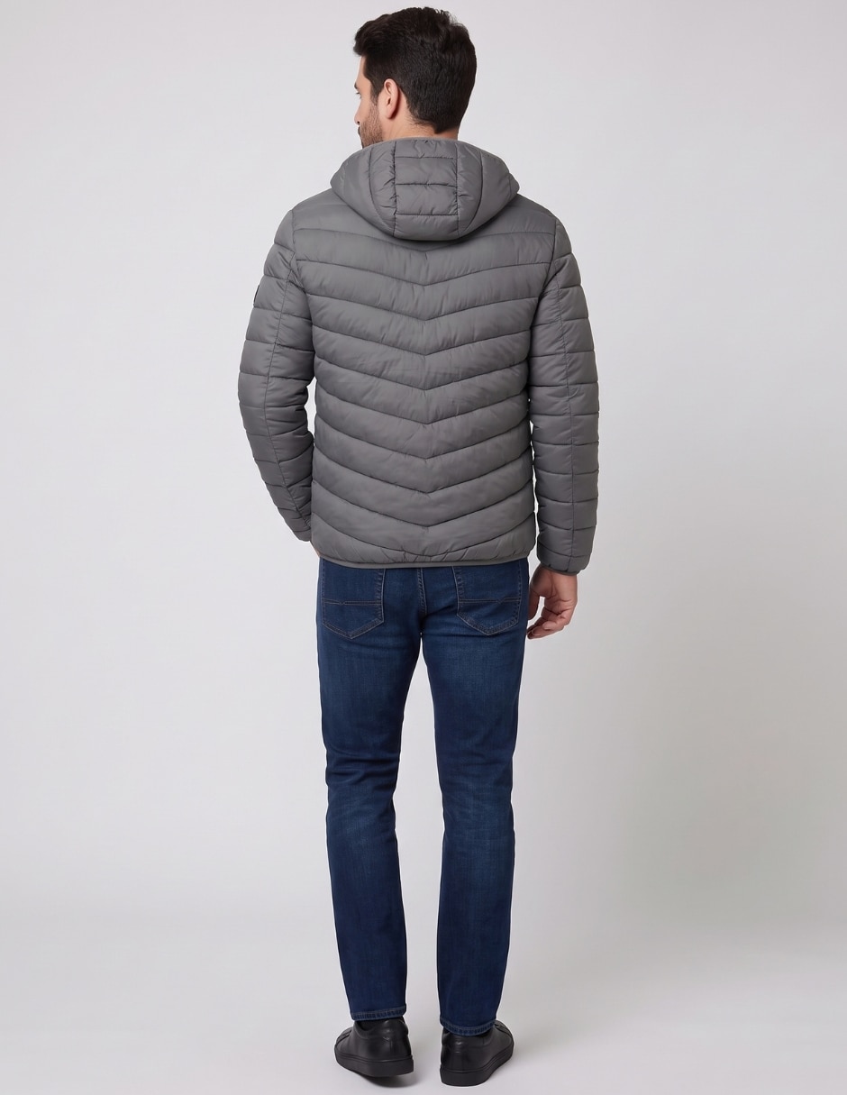 Chamarra Casual No de Vinipiel Con capucha para hombre 5