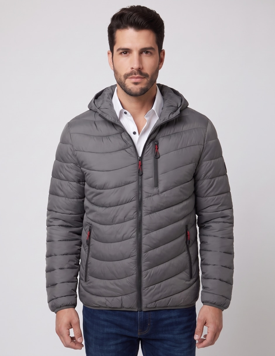Chamarra Casual No de Vinipiel Con capucha para hombre 4