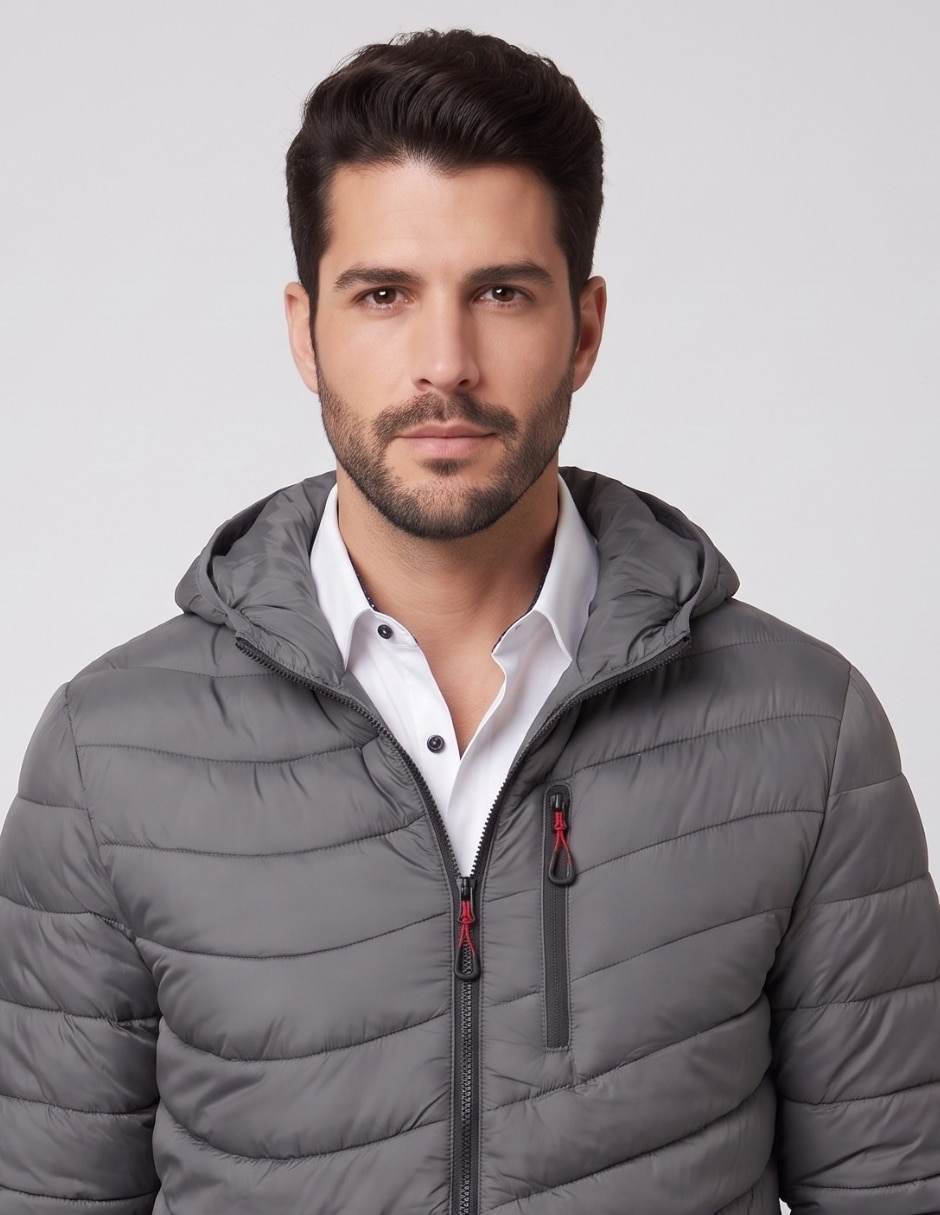 Chamarra Casual No de Vinipiel Con capucha para hombre 2