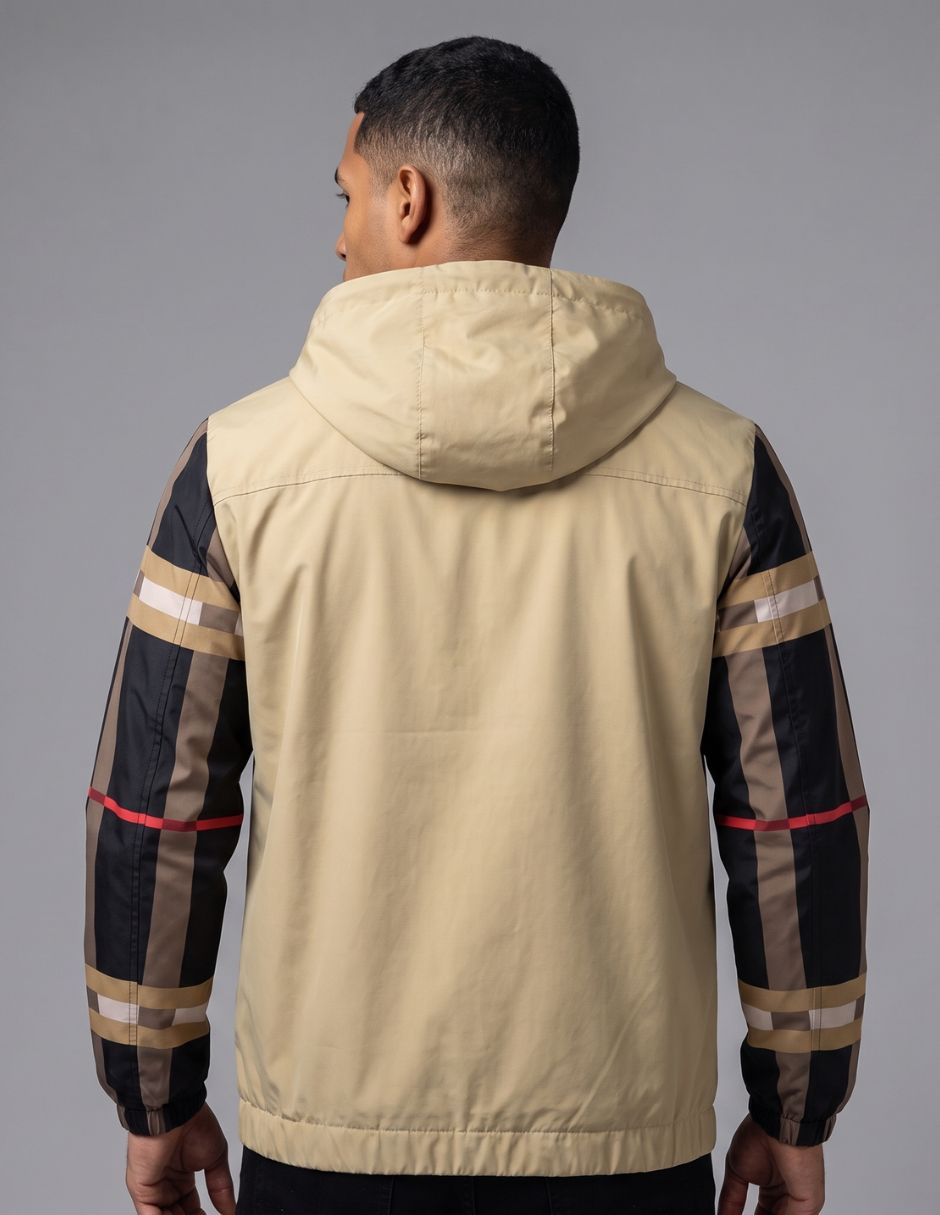 Chamarra casual cuello con cierre para hombre 2