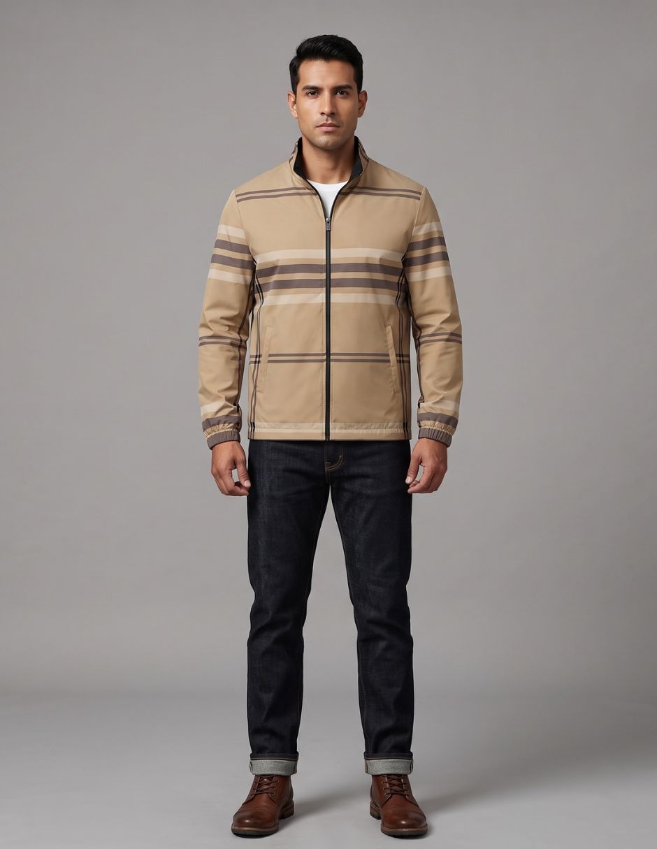 Chamarra bomber de vinipiel con bolsillos para hombre 2