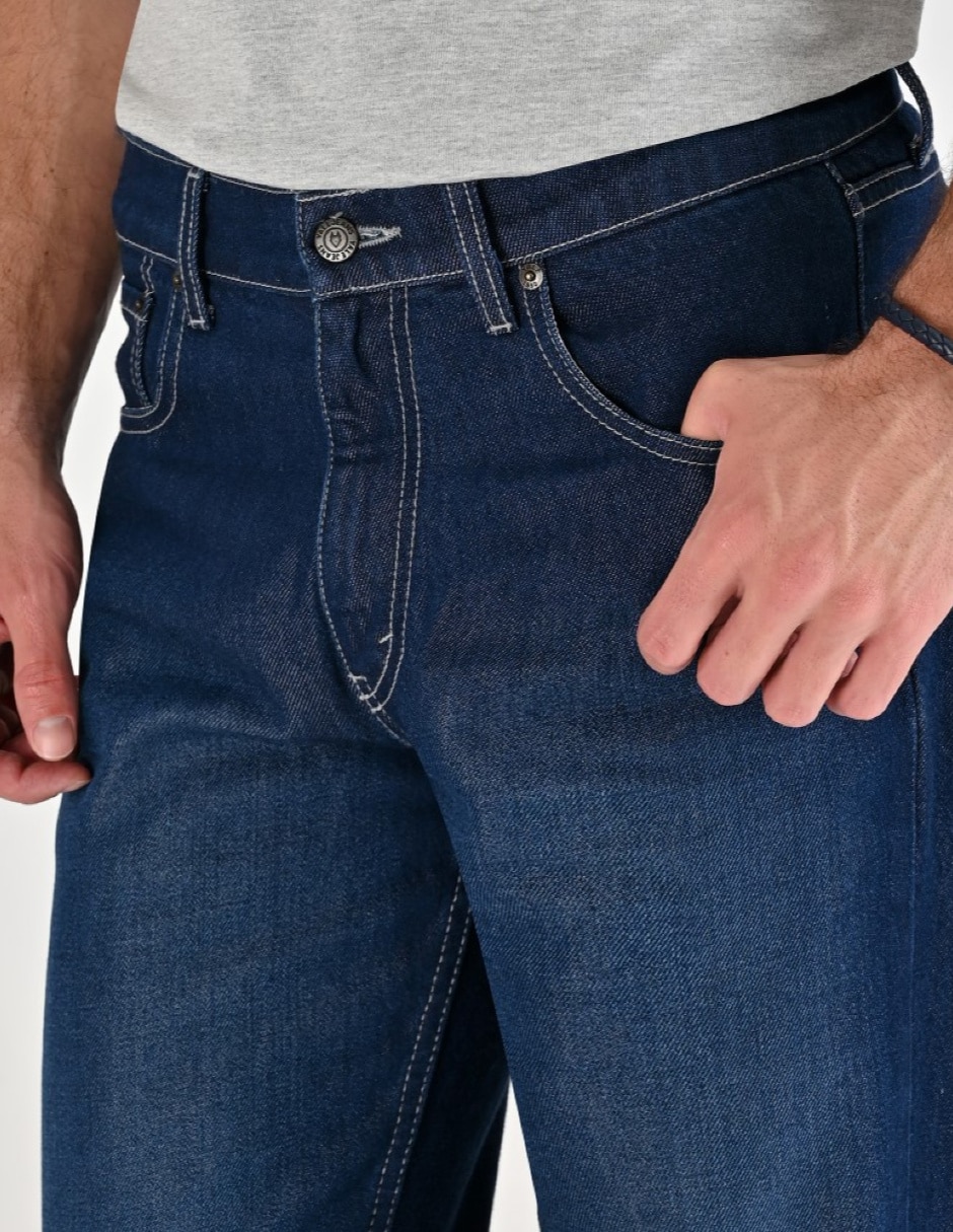 Jeans Regular Straight Otoño Invierno 01-0514-8266 lavado Ninguno para hombre 2