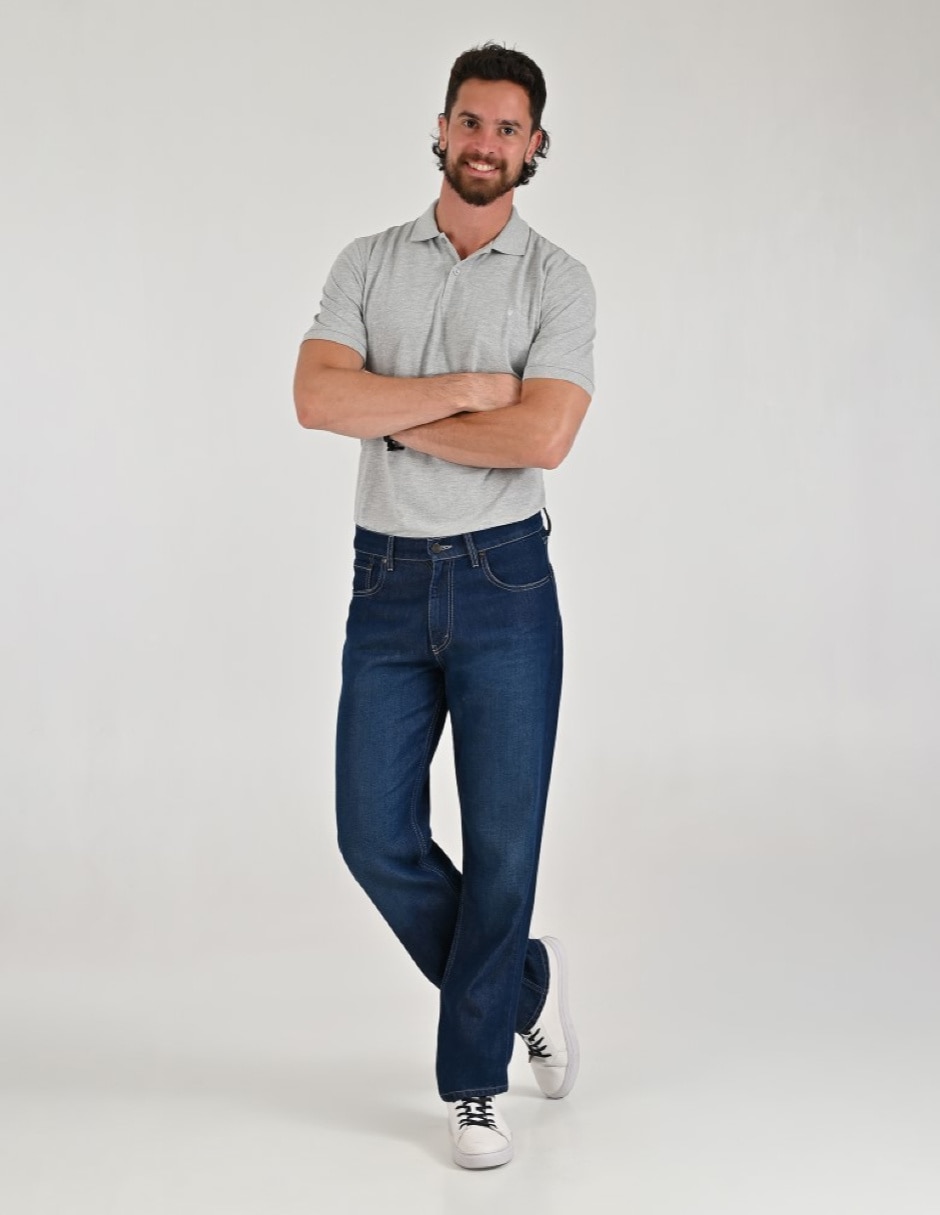 Jeans Regular Straight Otoño Invierno 01-0514-8266 lavado Ninguno para hombre 6