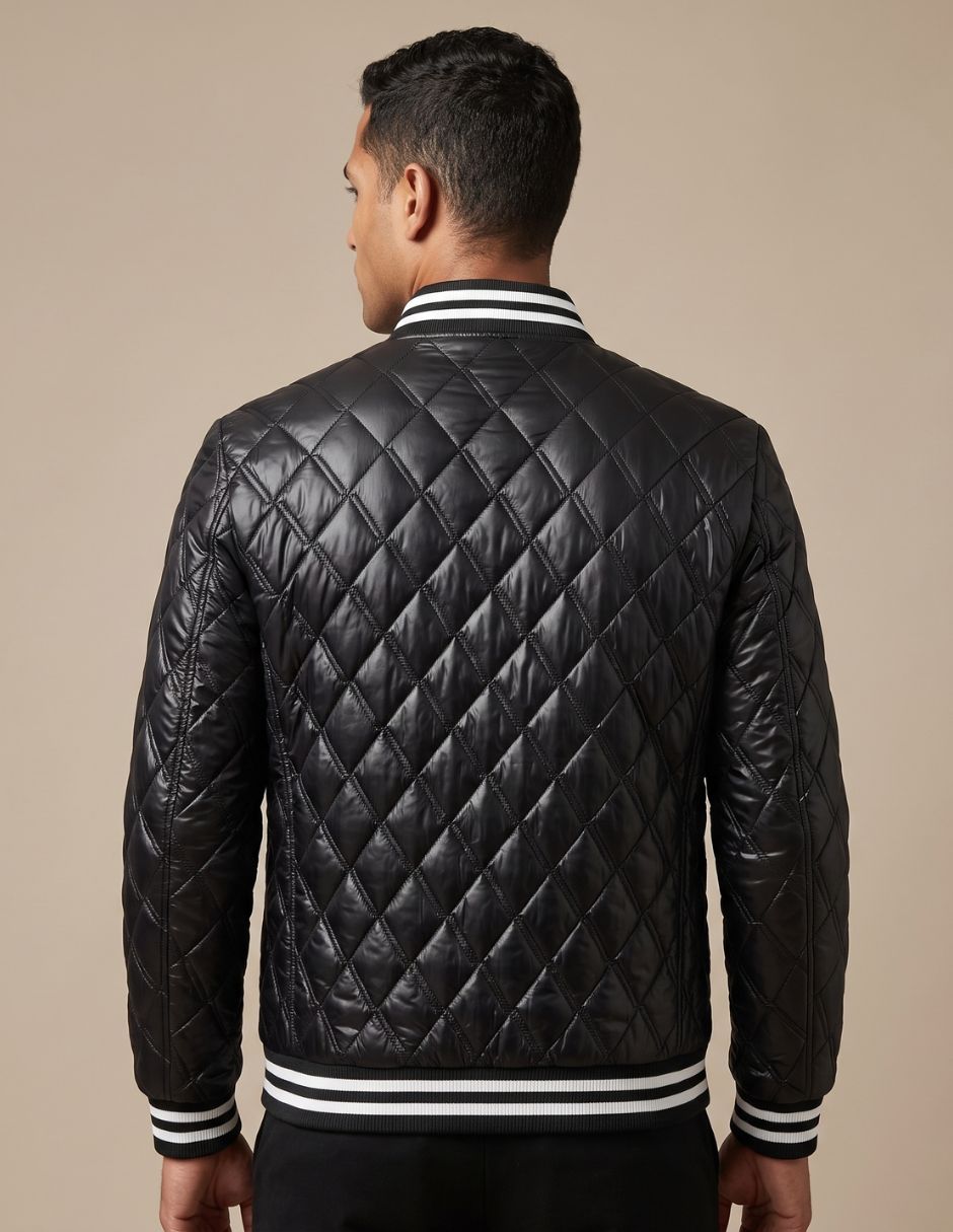 Chamarra Bomber No de Vinipiel Con bolsillos para hombre 3
