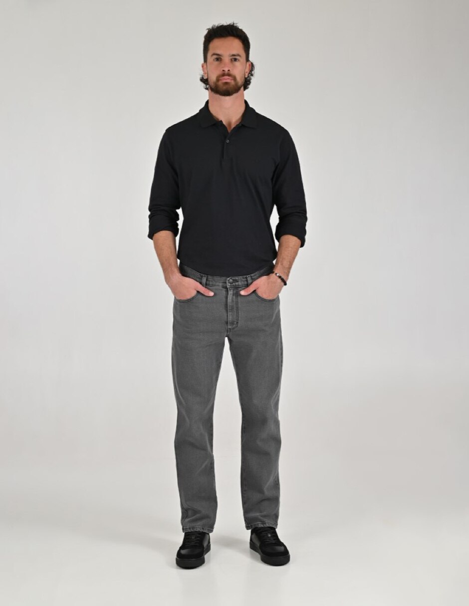Jeans Regular Regular Otoño Invierno 01-0725-8267 lavado Ninguno para hombre 2