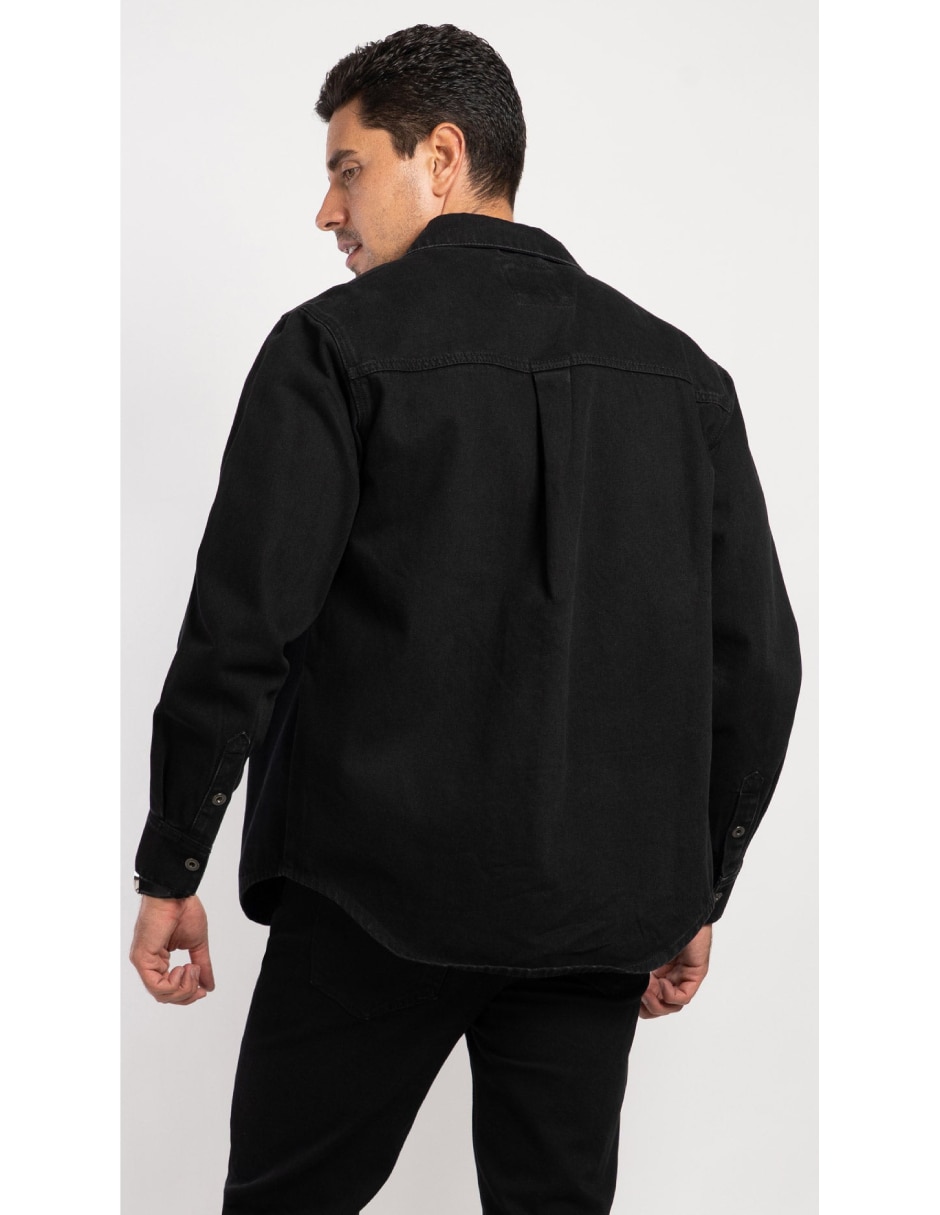 Sobrecamisa Casual de (si aplica) Algodón manga Larga para hombre 3