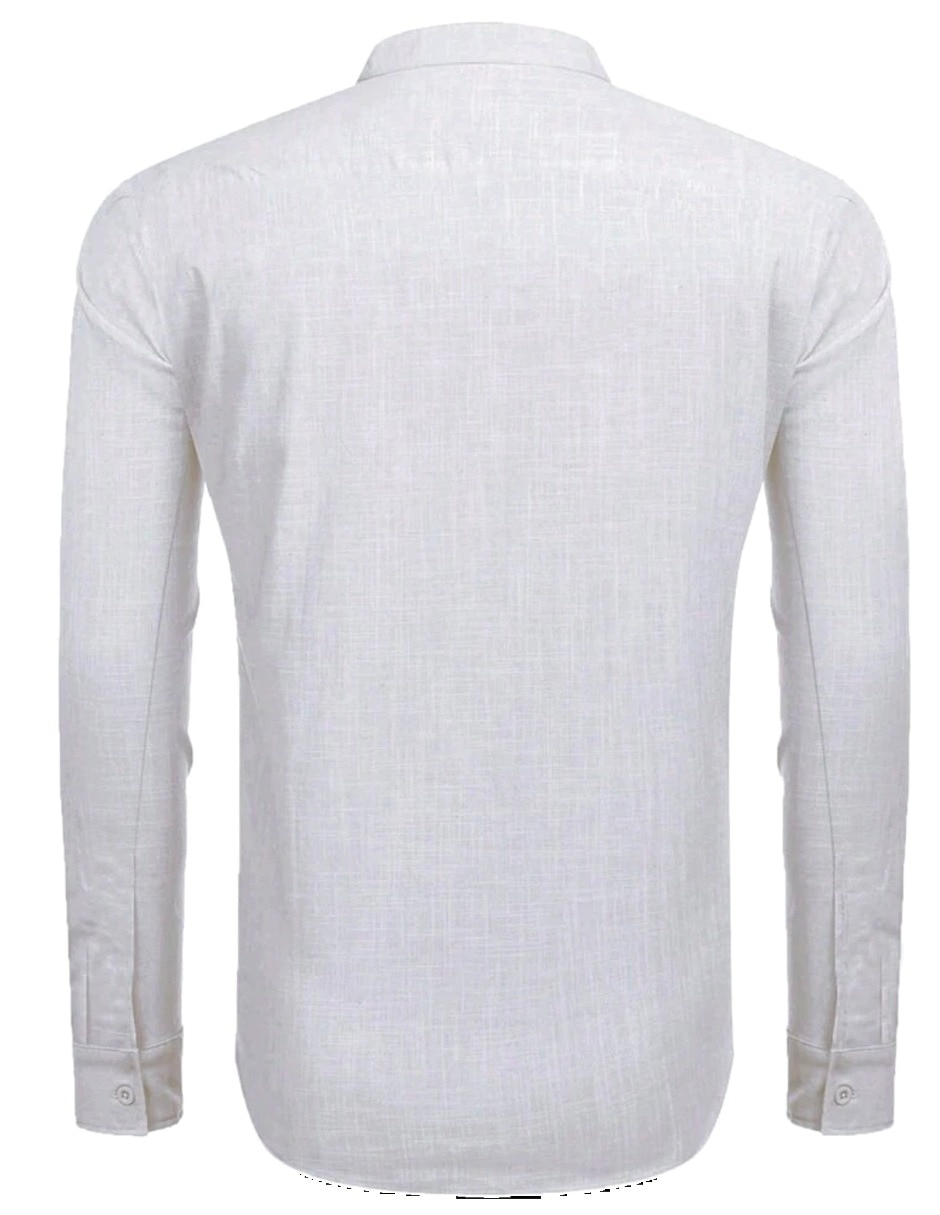 Camisa Casual de (si aplica) Algodón manga Larga para hombre 2