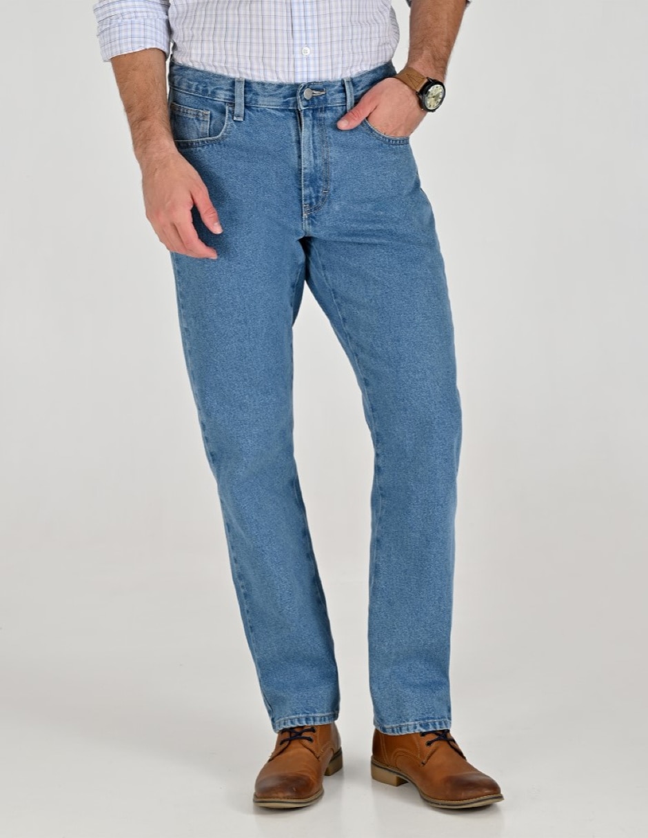 Jeans Regular Regular Otoño Invierno 01-0725-8288 lavado Ninguno para hombre 1