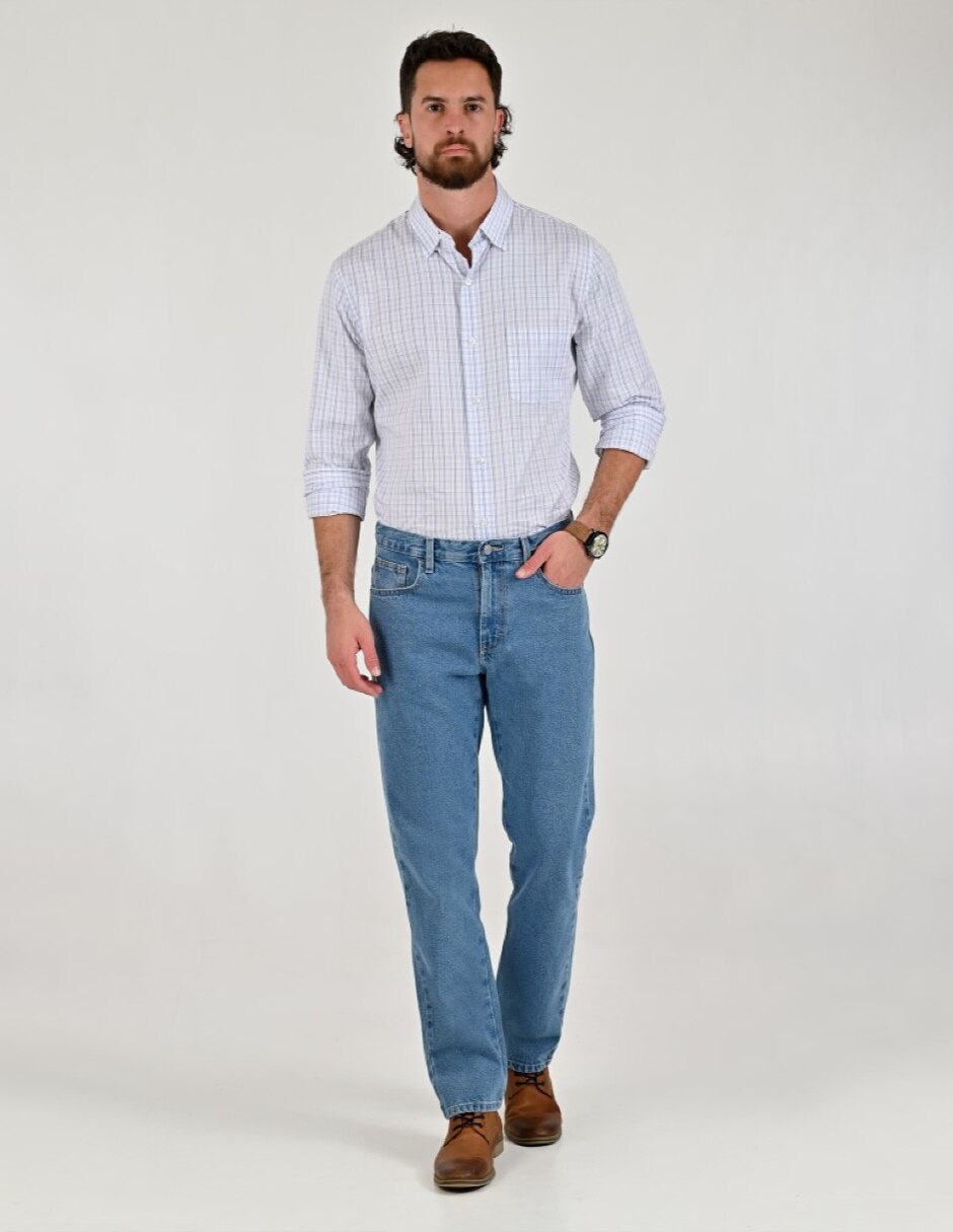 Jeans Regular Regular Otoño Invierno 01-0725-8288 lavado Ninguno para hombre 5