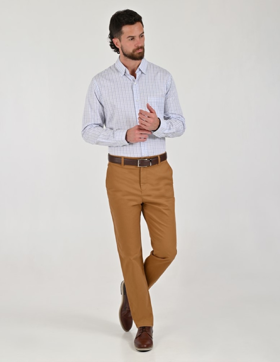 Pantalón Casual Chino Slim Otoño Invierno de Algodón y elastano para hombre 4