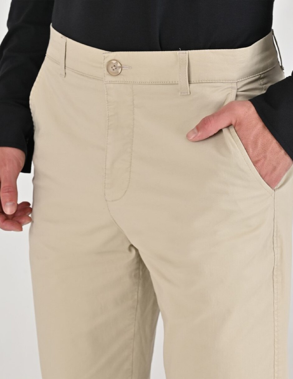 Pantalón Casual Chino Slim Otoño Invierno de Algodón y elastano para hombre 4