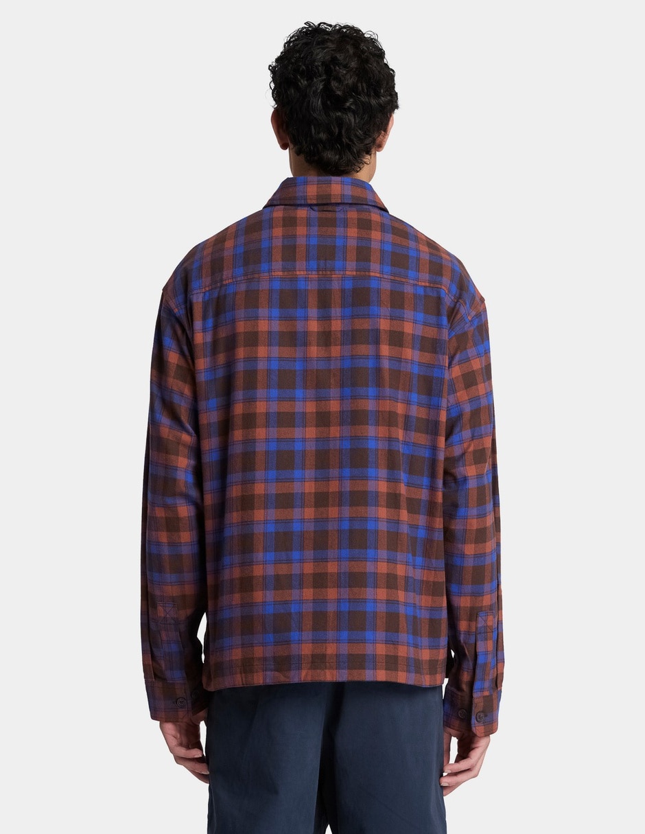 Camisa Casual Camisa de franela gruesa a cuadros para hombre Café TBC0YH98C37 de (si aplica) Algodón manga Larga para hombre 3