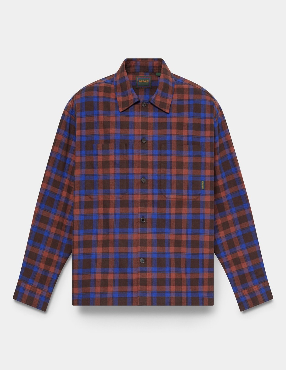 Camisa Casual Camisa de franela gruesa a cuadros para hombre Café TBC0YH98C37 de (si aplica) Algodón manga Larga para hombre 4