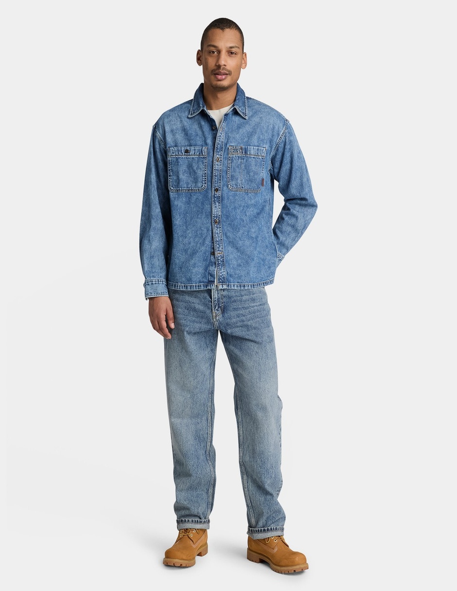 Camisa Casual Camisa de mezclilla con bolsillos para hombre Azul TBC0YH80AO9 de (si aplica) Algodón manga Larga para hombre 2
